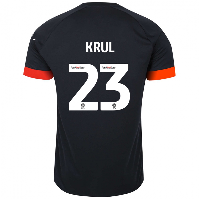 Niño Camiseta Tim Krul #23 Negro Naranja 2ª Equipación 2024/25 La Camisa México