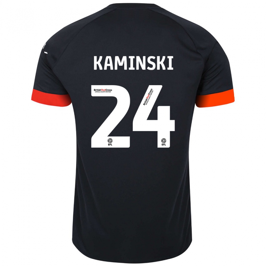 Niño Camiseta Thomas Kaminski #24 Negro Naranja 2ª Equipación 2024/25 La Camisa México