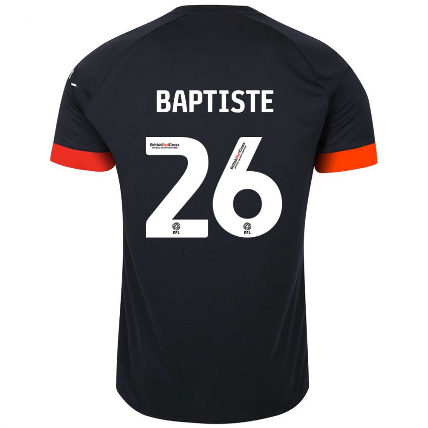 Niño Camiseta Shandon Baptiste #26 Negro Naranja 2ª Equipación 2024/25 La Camisa México