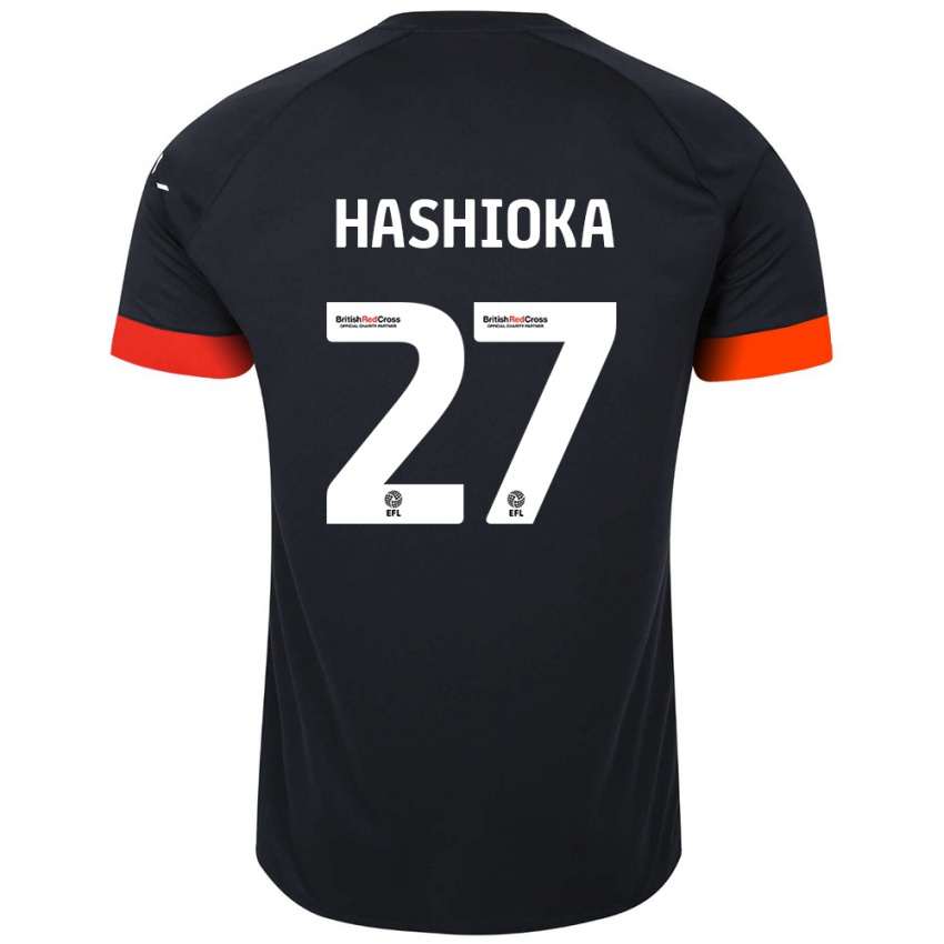 Niño Camiseta Daiki Hashioka #27 Negro Naranja 2ª Equipación 2024/25 La Camisa México