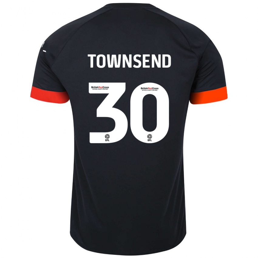 Niño Camiseta Andros Townsend #30 Negro Naranja 2ª Equipación 2024/25 La Camisa México