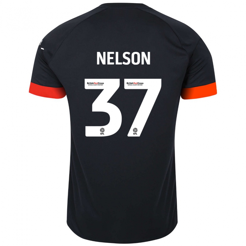 Niño Camiseta Zack Nelson #37 Negro Naranja 2ª Equipación 2024/25 La Camisa México