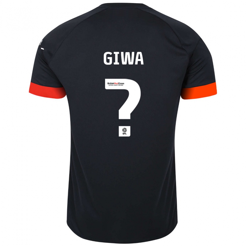 Niño Camiseta Tyrell Giwa #0 Negro Naranja 2ª Equipación 2024/25 La Camisa México