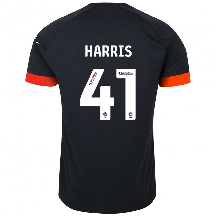 Niño Camiseta Taylan Harris #41 Negro Naranja 2ª Equipación 2024/25 La Camisa México