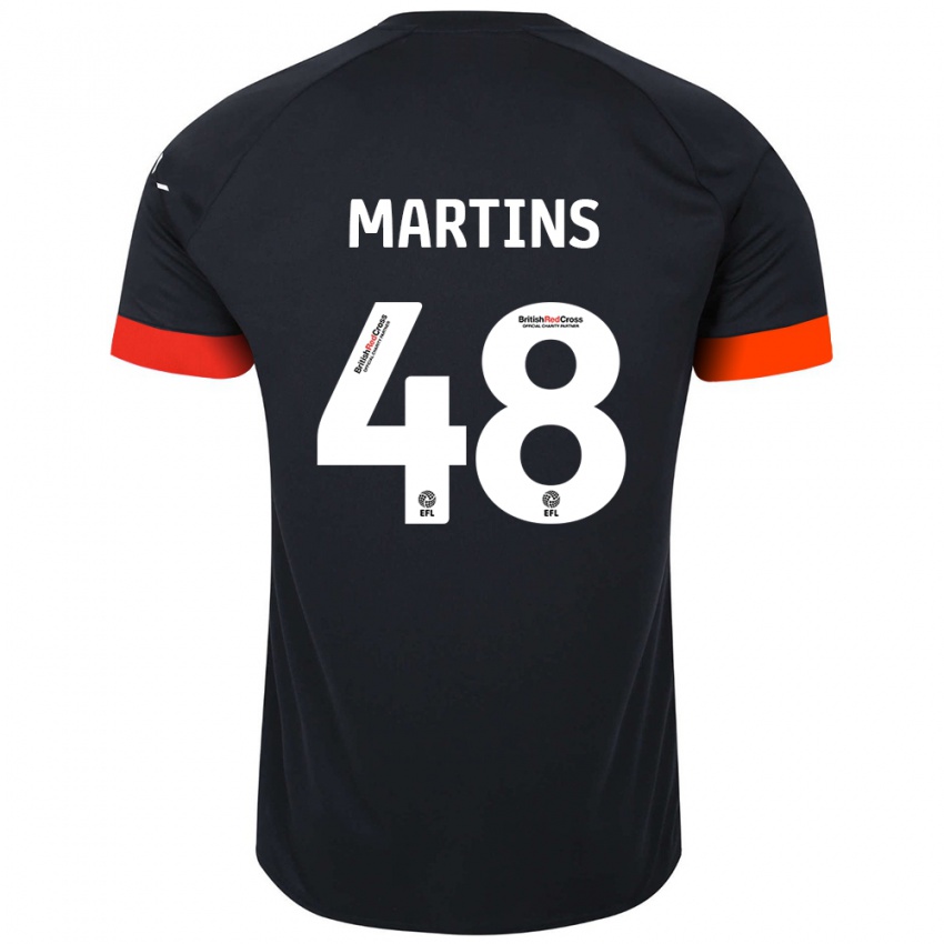 Niño Camiseta Dominic Dos Santos Martins #48 Negro Naranja 2ª Equipación 2024/25 La Camisa México