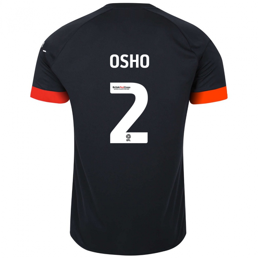 Niño Camiseta Gabriel Osho #2 Negro Naranja 2ª Equipación 2024/25 La Camisa México