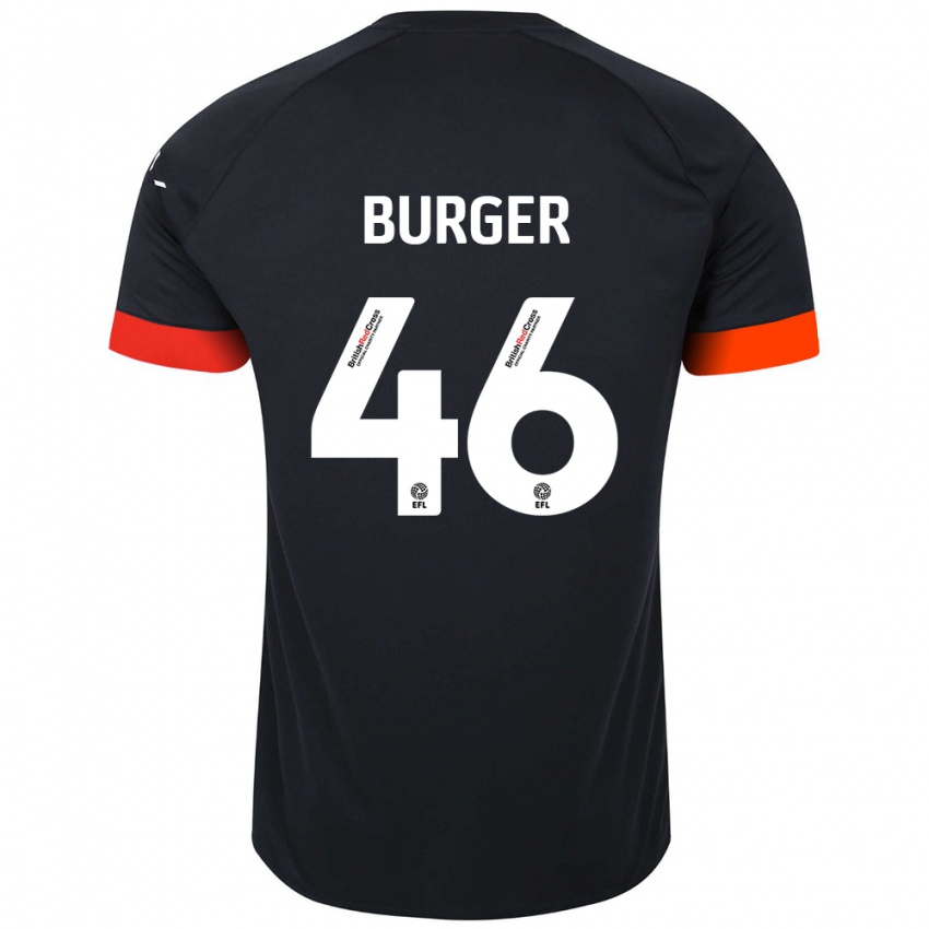 Niño Camiseta Jake Burger #46 Negro Naranja 2ª Equipación 2024/25 La Camisa México