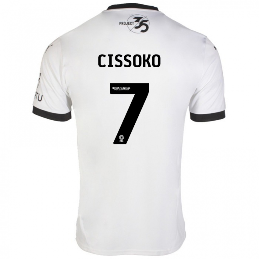 Niño Camiseta Ibrahim Cissoko #7 Blanco Negro 2ª Equipación 2024/25 La Camisa México