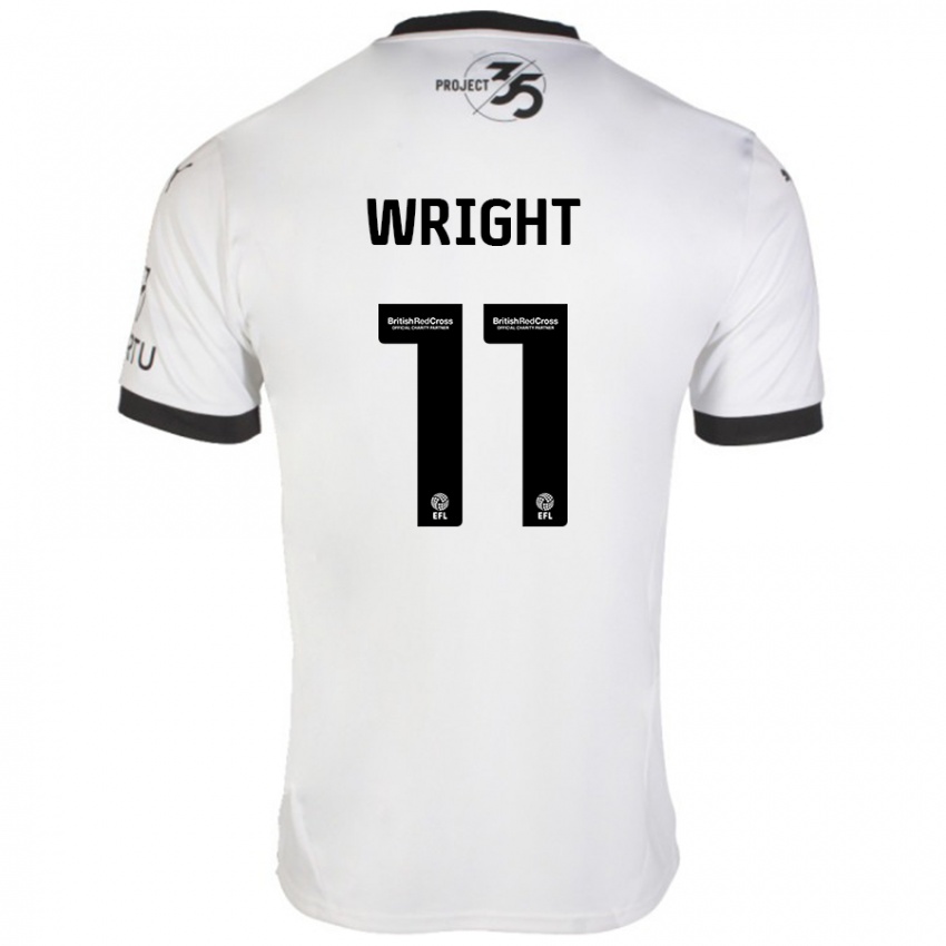 Niño Camiseta Callum Wright #11 Blanco Negro 2ª Equipación 2024/25 La Camisa México