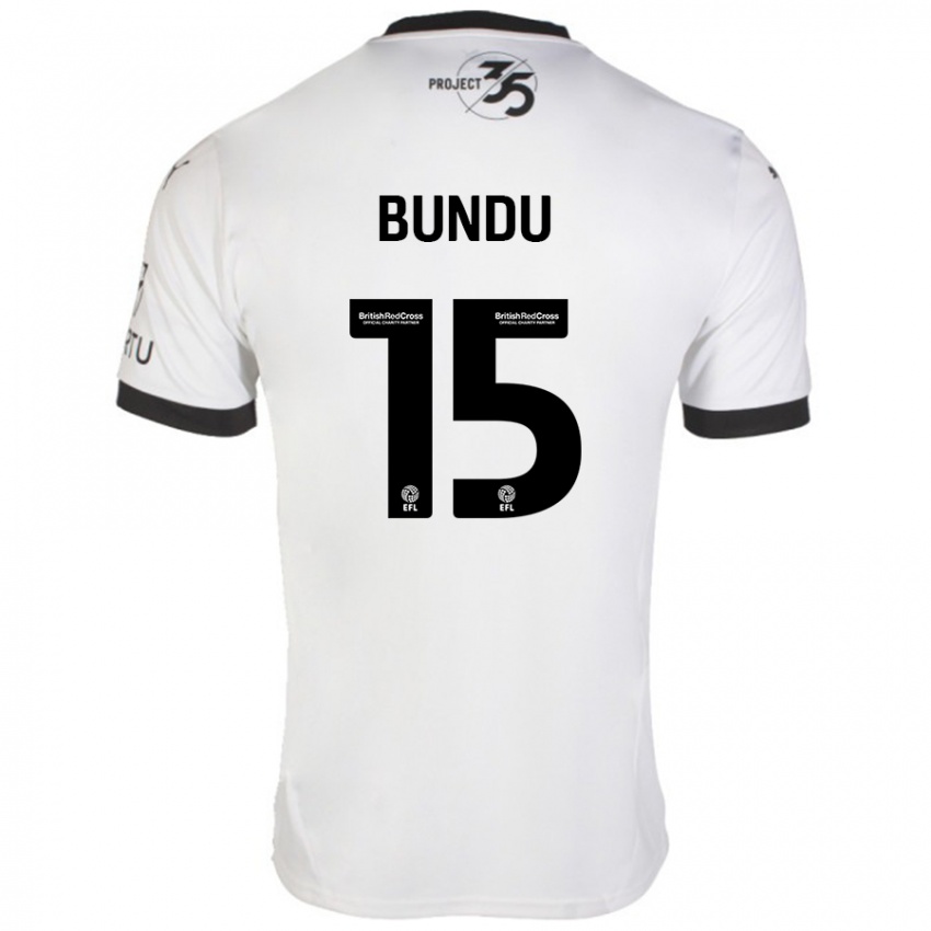 Niño Camiseta Mustapha Bundu #15 Blanco Negro 2ª Equipación 2024/25 La Camisa México