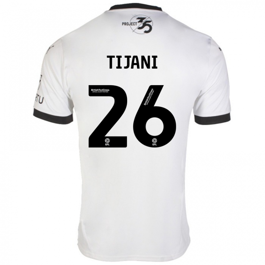 Niño Camiseta Muhamed Tijani #26 Blanco Negro 2ª Equipación 2024/25 La Camisa México