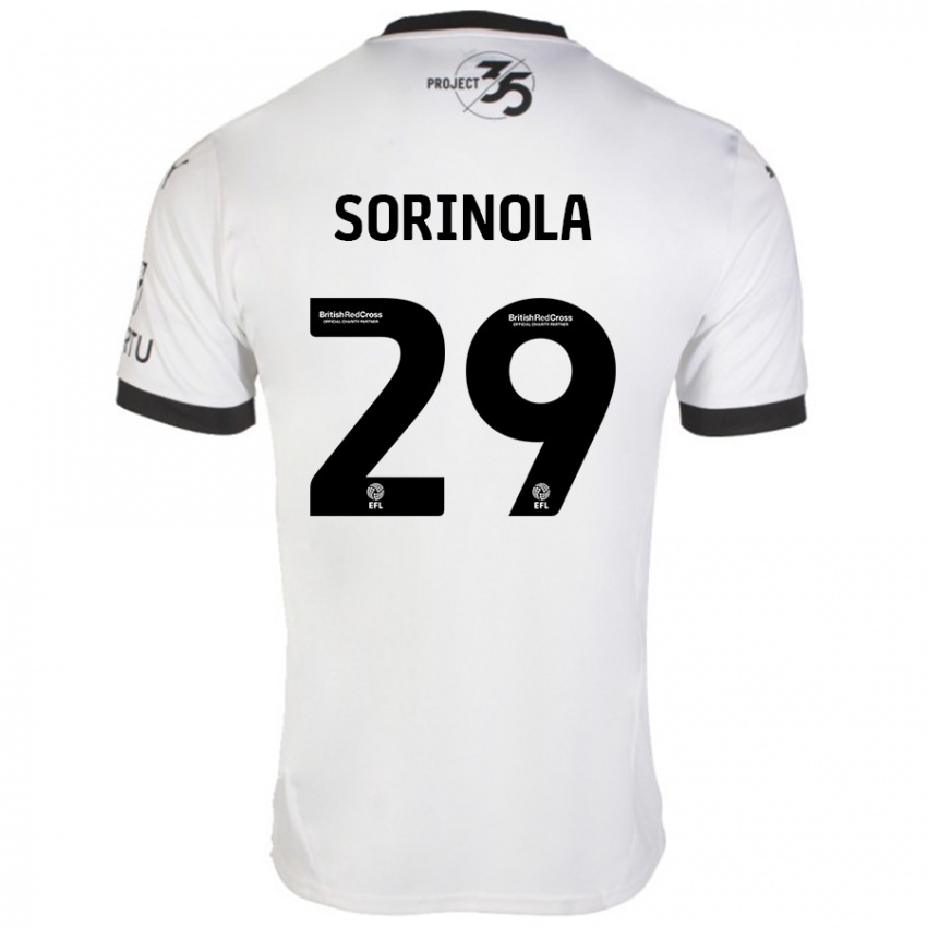 Niño Camiseta Matthew Sorinola #29 Blanco Negro 2ª Equipación 2024/25 La Camisa México