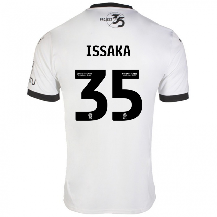 Niño Camiseta Freddie Issaka #35 Blanco Negro 2ª Equipación 2024/25 La Camisa México