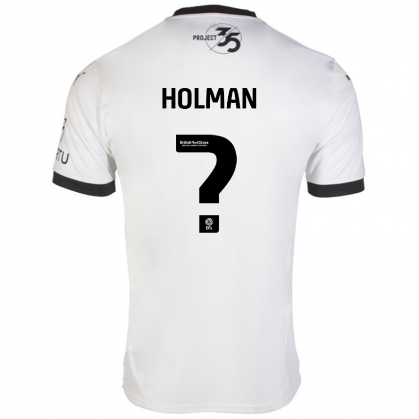 Niño Camiseta Daniel Holman #0 Blanco Negro 2ª Equipación 2024/25 La Camisa México