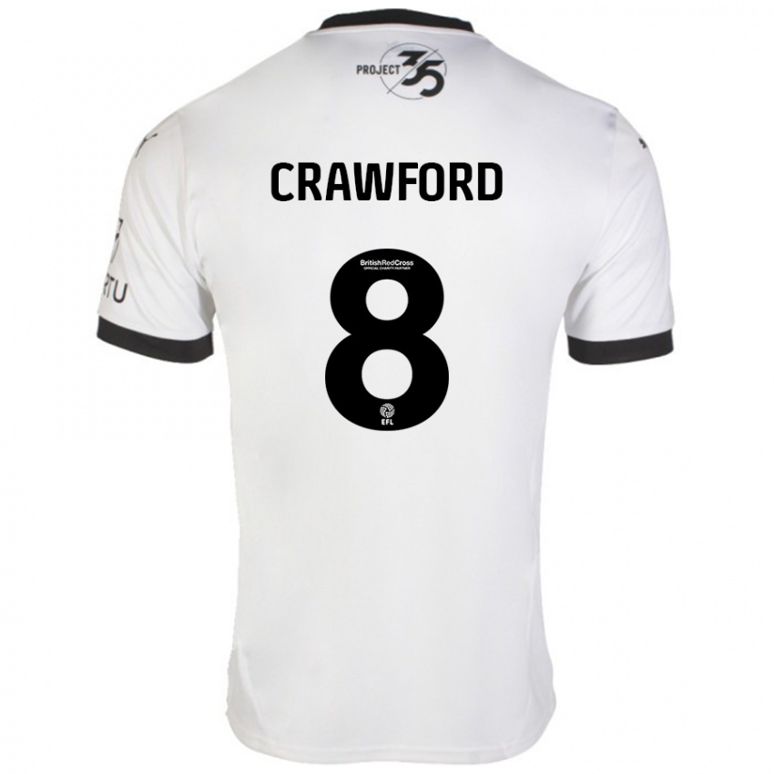 Niño Camiseta Imy Crawford #8 Blanco Negro 2ª Equipación 2024/25 La Camisa México