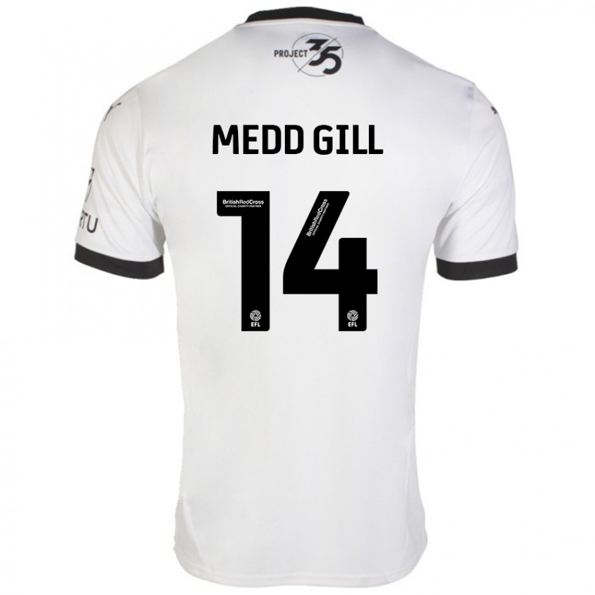 Niño Camiseta Tamsin Medd-Gill #14 Blanco Negro 2ª Equipación 2024/25 La Camisa México