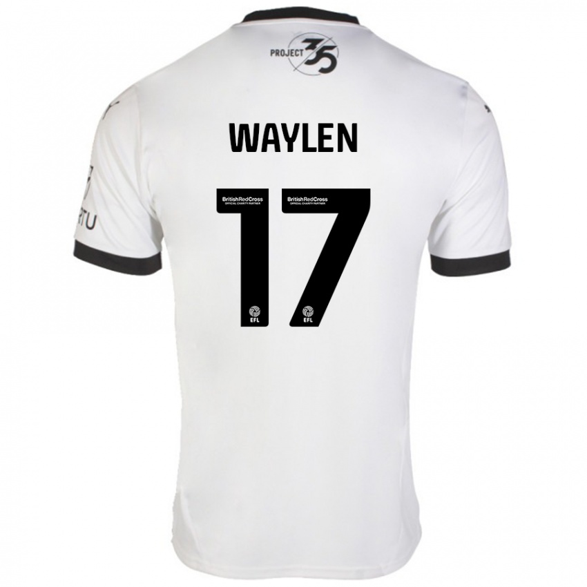 Niño Camiseta Libby Waylen #17 Blanco Negro 2ª Equipación 2024/25 La Camisa México