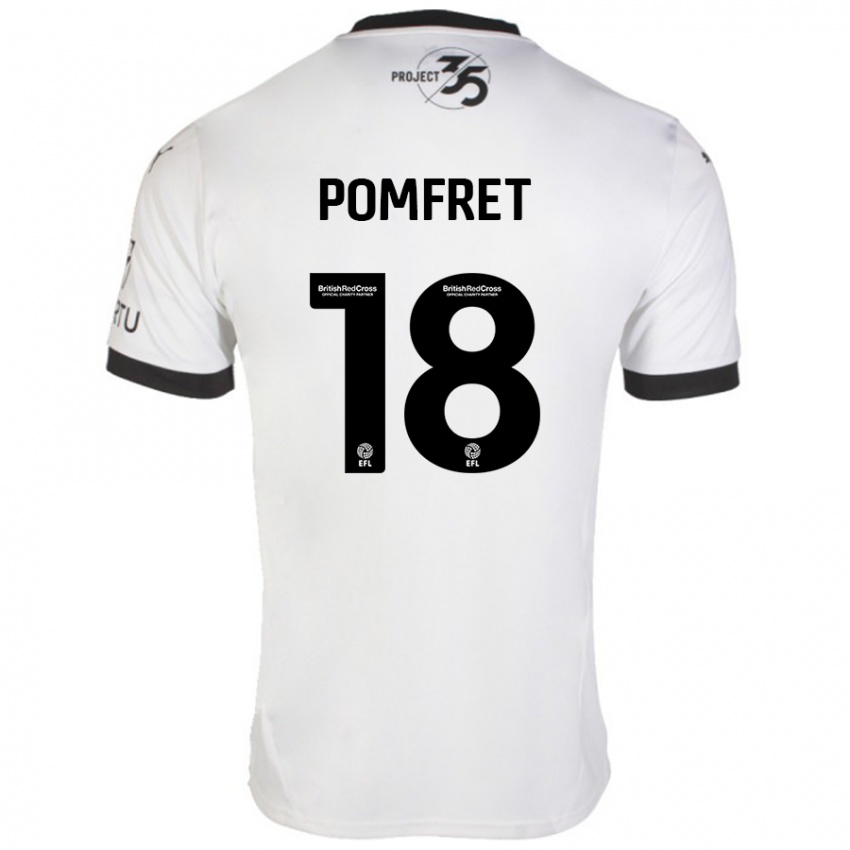 Niño Camiseta Taya Pomfret #18 Blanco Negro 2ª Equipación 2024/25 La Camisa México