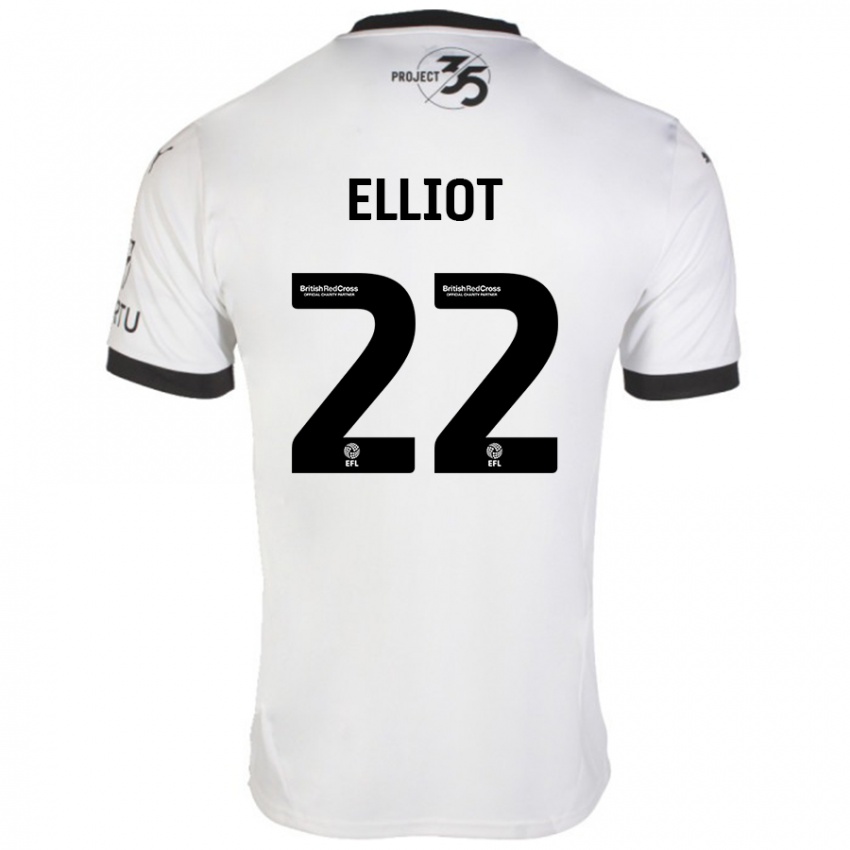 Niño Camiseta Emily Elliot #22 Blanco Negro 2ª Equipación 2024/25 La Camisa México