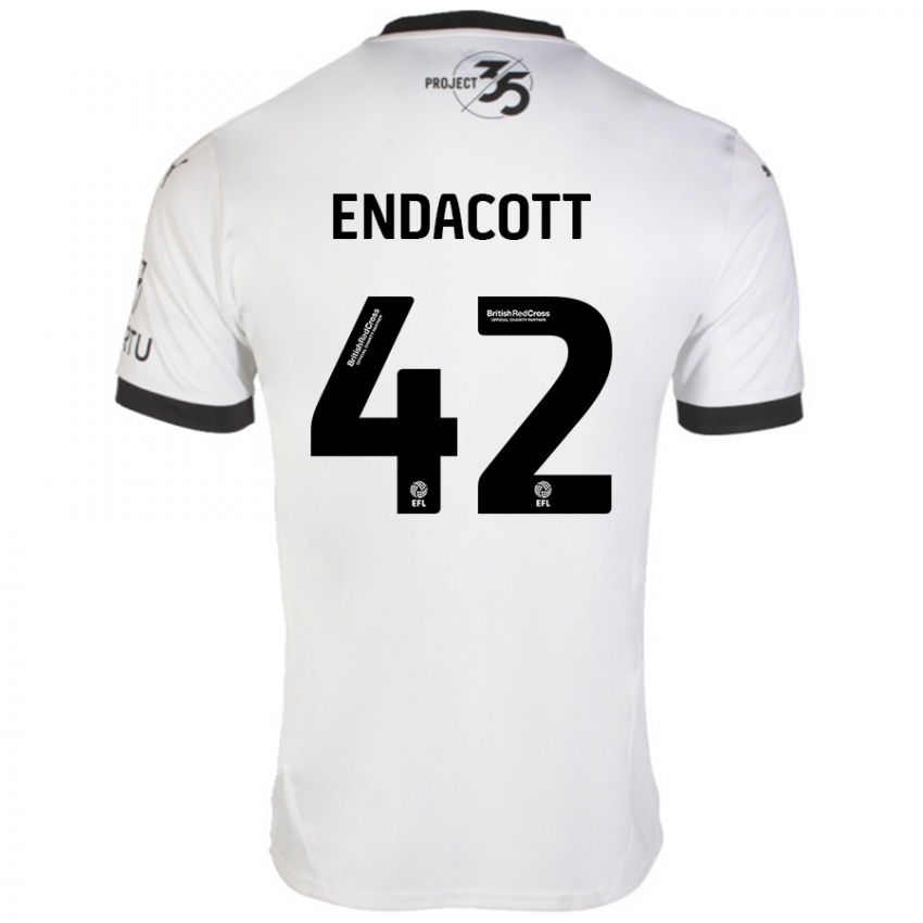 Niño Camiseta Jack Endacott #42 Blanco Negro 2ª Equipación 2024/25 La Camisa México