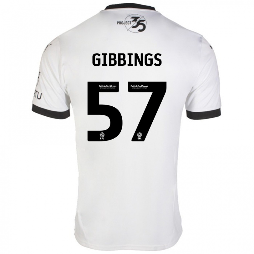 Niño Camiseta Cole Gibbings #57 Blanco Negro 2ª Equipación 2024/25 La Camisa México