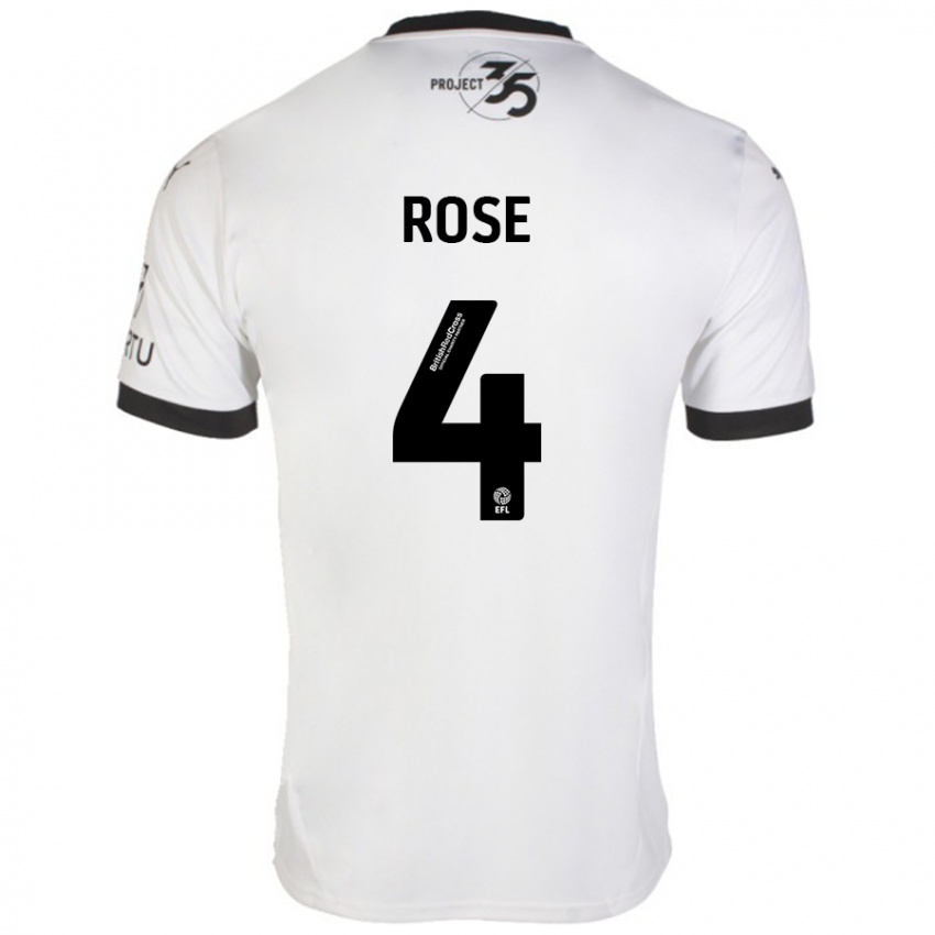 Niño Camiseta Jemma Rose #4 Blanco Negro 2ª Equipación 2024/25 La Camisa México