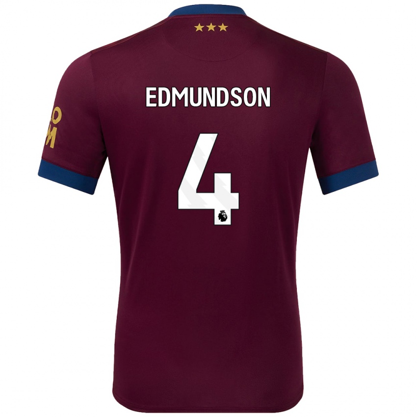 Niño Camiseta George Edmundson #4 Marrón 2ª Equipación 2024/25 La Camisa México