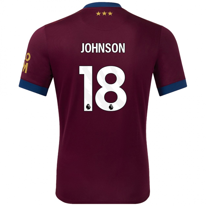 Niño Camiseta Ben Johnson #18 Marrón 2ª Equipación 2024/25 La Camisa México