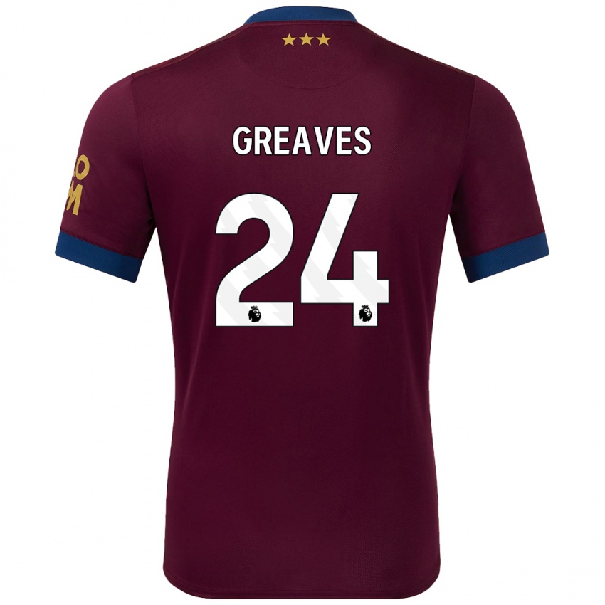 Niño Camiseta Jacob Greaves #24 Marrón 2ª Equipación 2024/25 La Camisa México