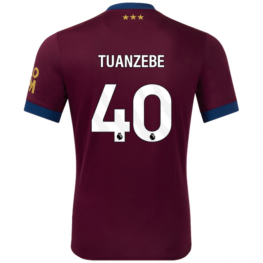 Niño Camiseta Axel Tuanzebe #40 Marrón 2ª Equipación 2024/25 La Camisa México