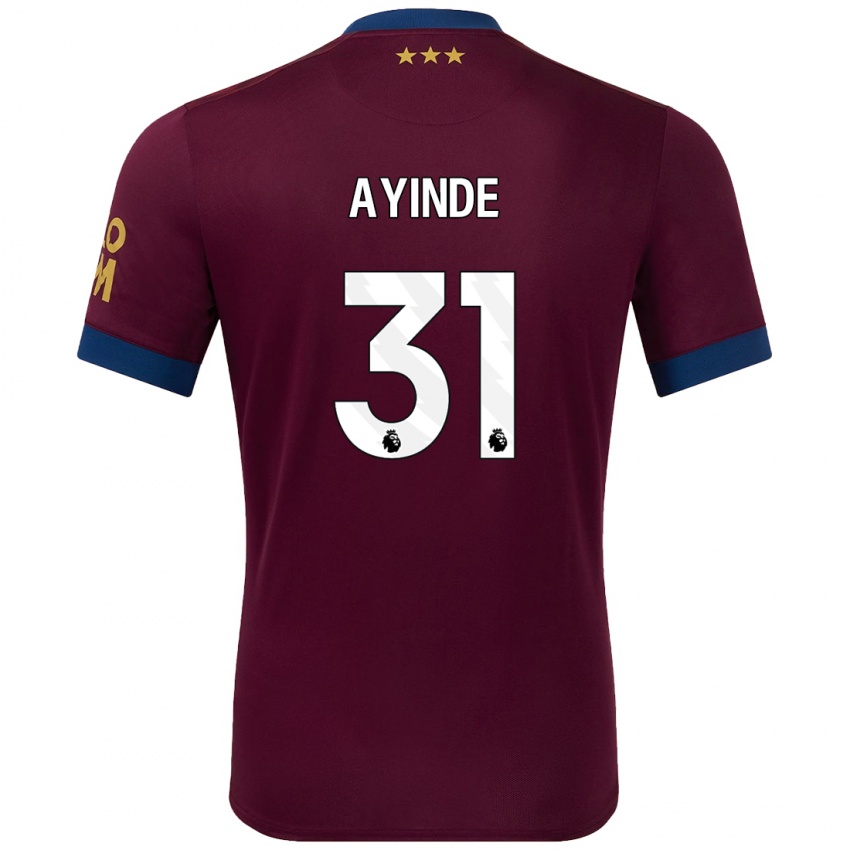 Niño Camiseta Leon Ayinde #31 Marrón 2ª Equipación 2024/25 La Camisa México