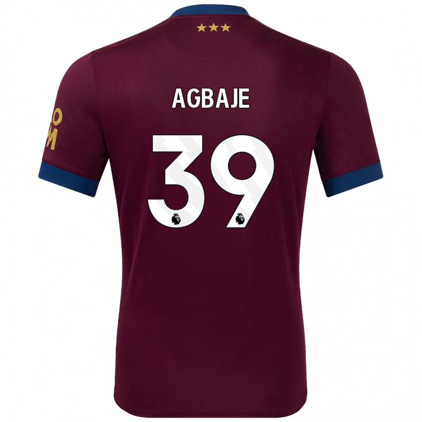 Niño Camiseta Edwin Agbaje #39 Marrón 2ª Equipación 2024/25 La Camisa México