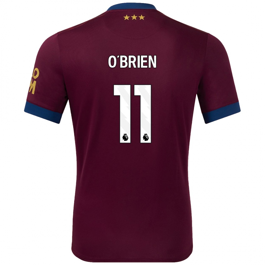 Niño Camiseta Lucy O'brien #11 Marrón 2ª Equipación 2024/25 La Camisa México