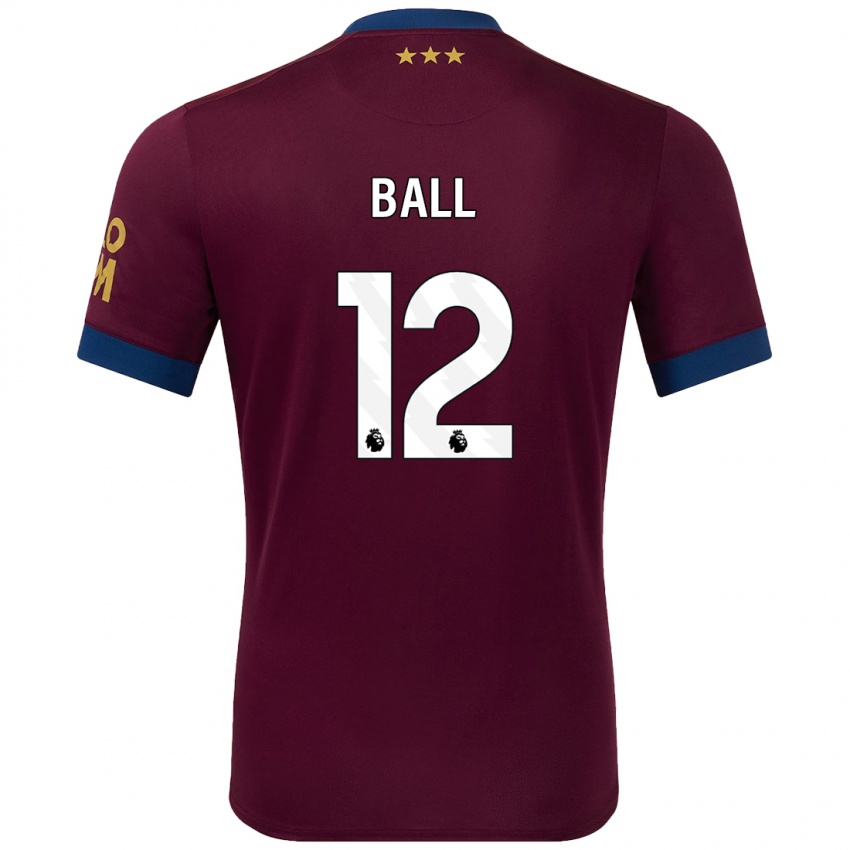 Niño Camiseta Dominic Ball #12 Marrón 2ª Equipación 2024/25 La Camisa México