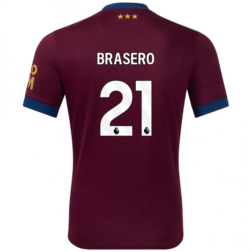 Niño Camiseta Sarah Brasero-Carreira #21 Marrón 2ª Equipación 2024/25 La Camisa México