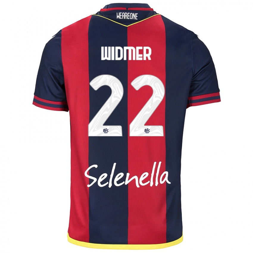 Hombre Camiseta Renato Widmer D’autilia #22 Rojo Azul Real 1ª Equipación 2024/25 La Camisa México