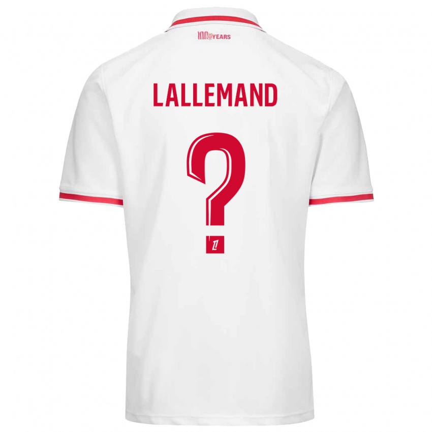 Hombre Camiseta Nassim Lallemand #0 Blanco Rojo 1ª Equipación 2024/25 La Camisa México