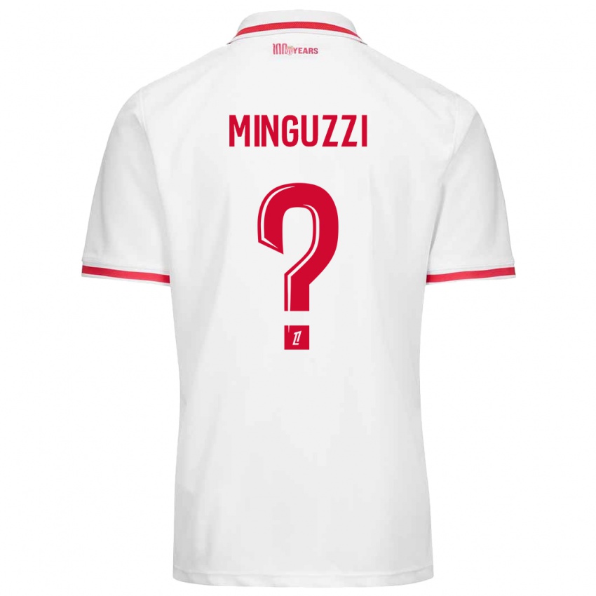 Hombre Camiseta Matteo Minguzzi #0 Blanco Rojo 1ª Equipación 2024/25 La Camisa México