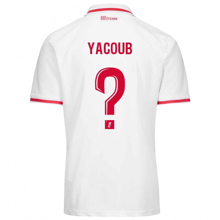 Hombre Camiseta Béchir Yacoub #0 Blanco Rojo 1ª Equipación 2024/25 La Camisa México