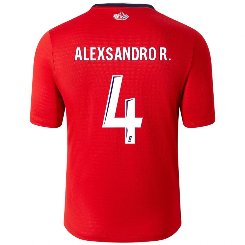 Hombre Camiseta Alexsandro Ribeiro #4 Rojo Blanco 1ª Equipación 2024/25 La Camisa México