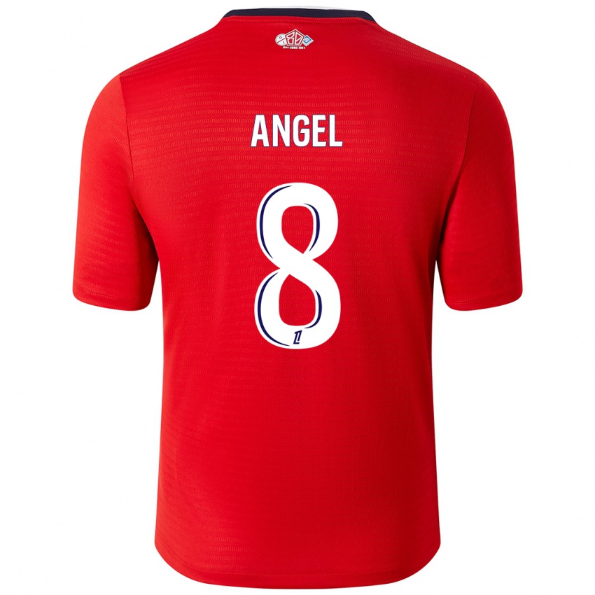 Hombre Camiseta Angel Gomes #8 Rojo Blanco 1ª Equipación 2024/25 La Camisa México