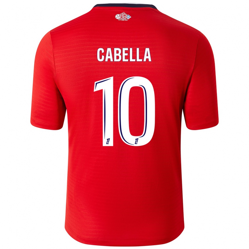 Hombre Camiseta Remy Cabella #10 Rojo Blanco 1ª Equipación 2024/25 La Camisa México