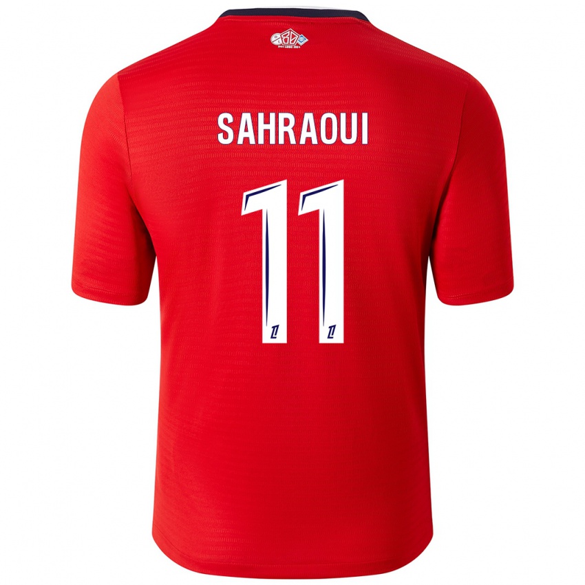 Hombre Camiseta Osame Sahraoui #11 Rojo Blanco 1ª Equipación 2024/25 La Camisa México