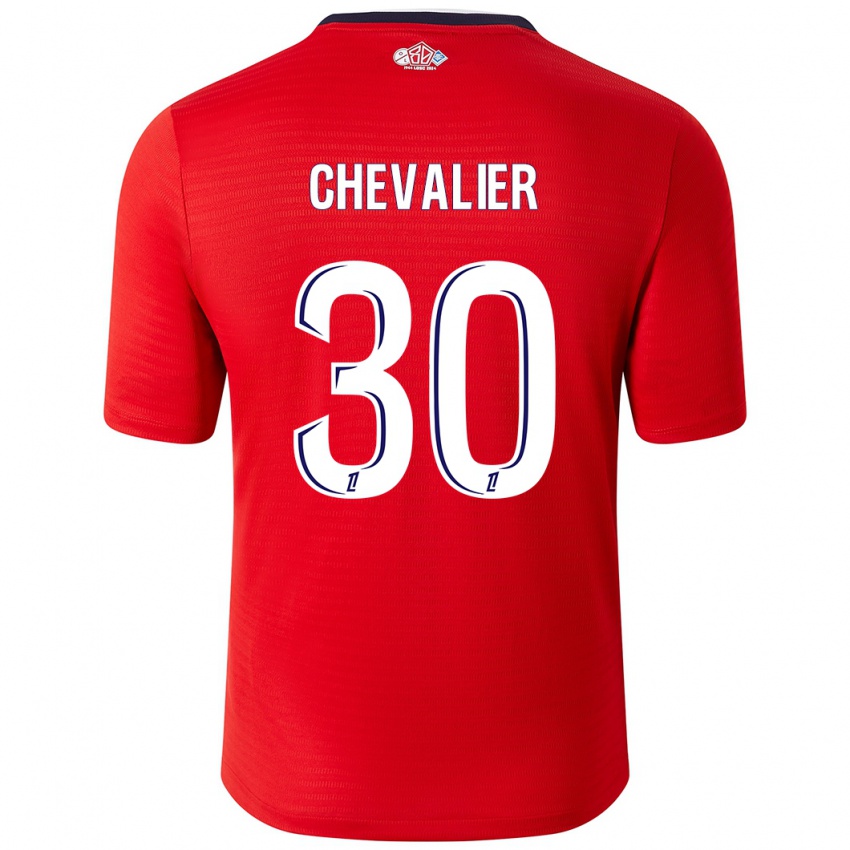 Hombre Camiseta Lucas Chevalier #30 Rojo Blanco 1ª Equipación 2024/25 La Camisa México