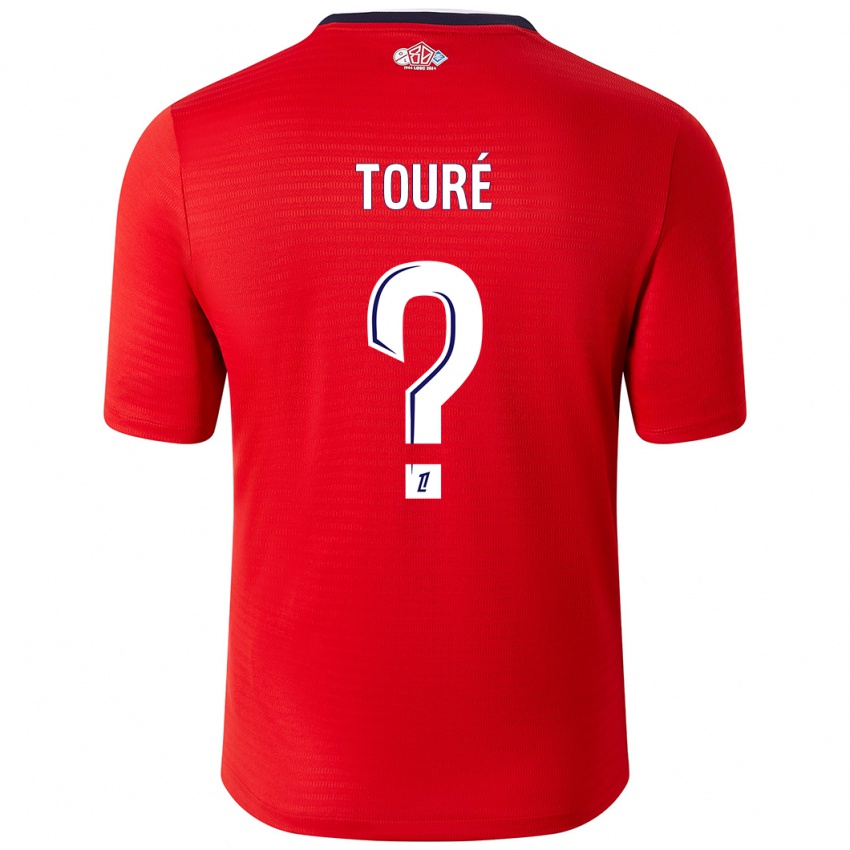 Hombre Camiseta Ousmane Touré #0 Rojo Blanco 1ª Equipación 2024/25 La Camisa México