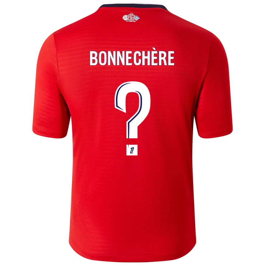 Hombre Camiseta Victor Bonnechère #0 Rojo Blanco 1ª Equipación 2024/25 La Camisa México