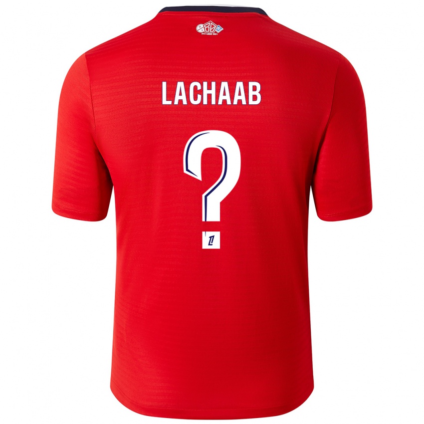 Hombre Camiseta Younes Lachaab #0 Rojo Blanco 1ª Equipación 2024/25 La Camisa México