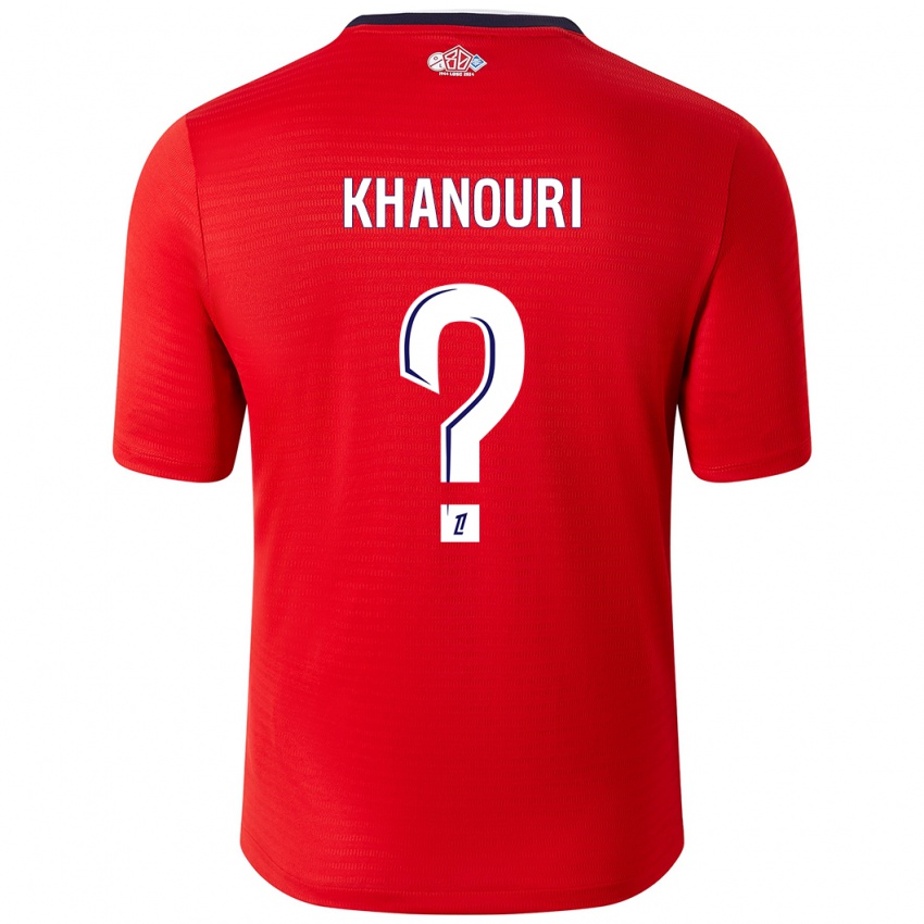 Hombre Camiseta Adam Khanouri #0 Rojo Blanco 1ª Equipación 2024/25 La Camisa México