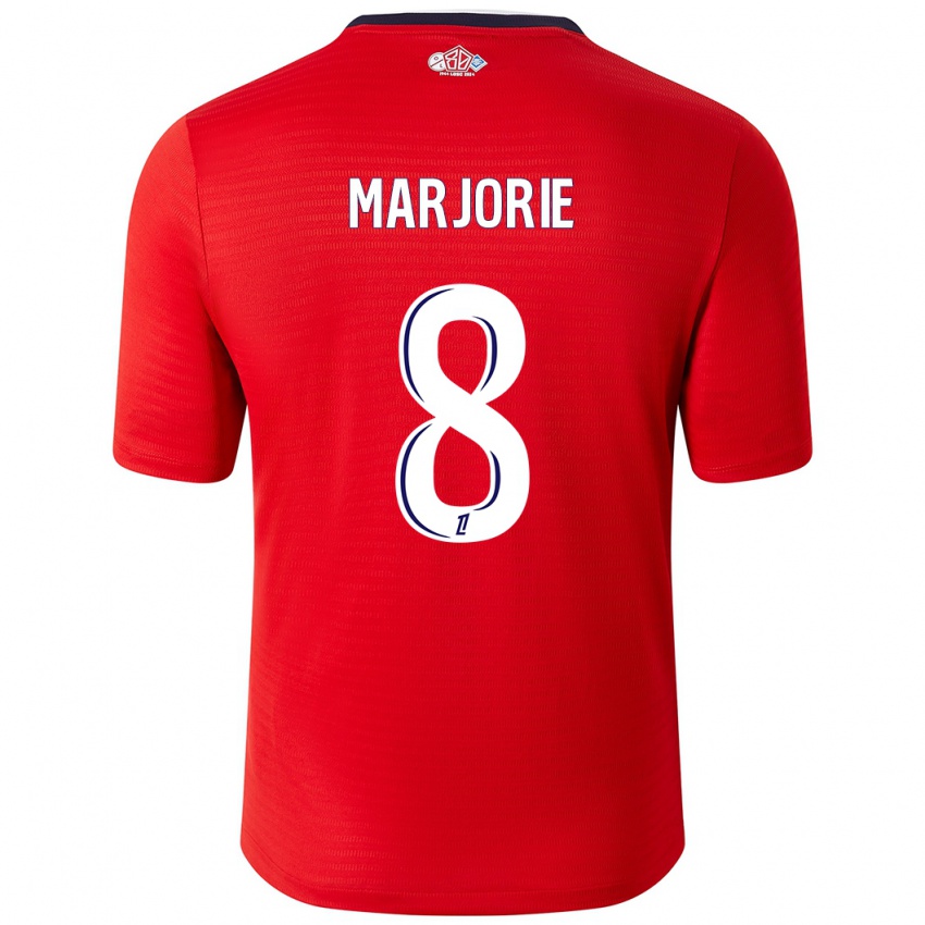 Hombre Camiseta Marjorie #8 Rojo Blanco 1ª Equipación 2024/25 La Camisa México