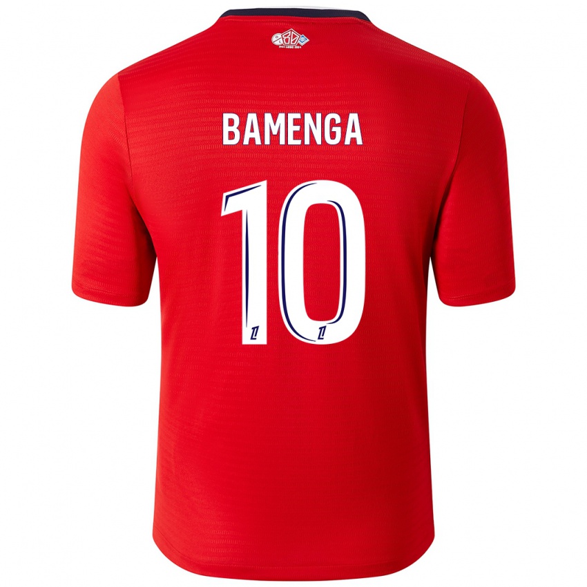 Hombre Camiseta Naomie Bamenga #10 Rojo Blanco 1ª Equipación 2024/25 La Camisa México